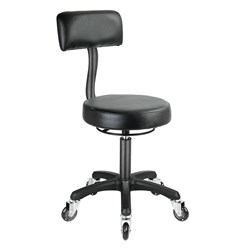 Stool - With Back - Black